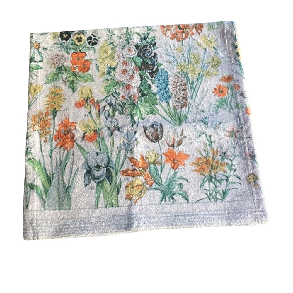 New Society 6 Adolphe Millot Vintage Fleurs Flower 1909 Set of 2 Hand Towels